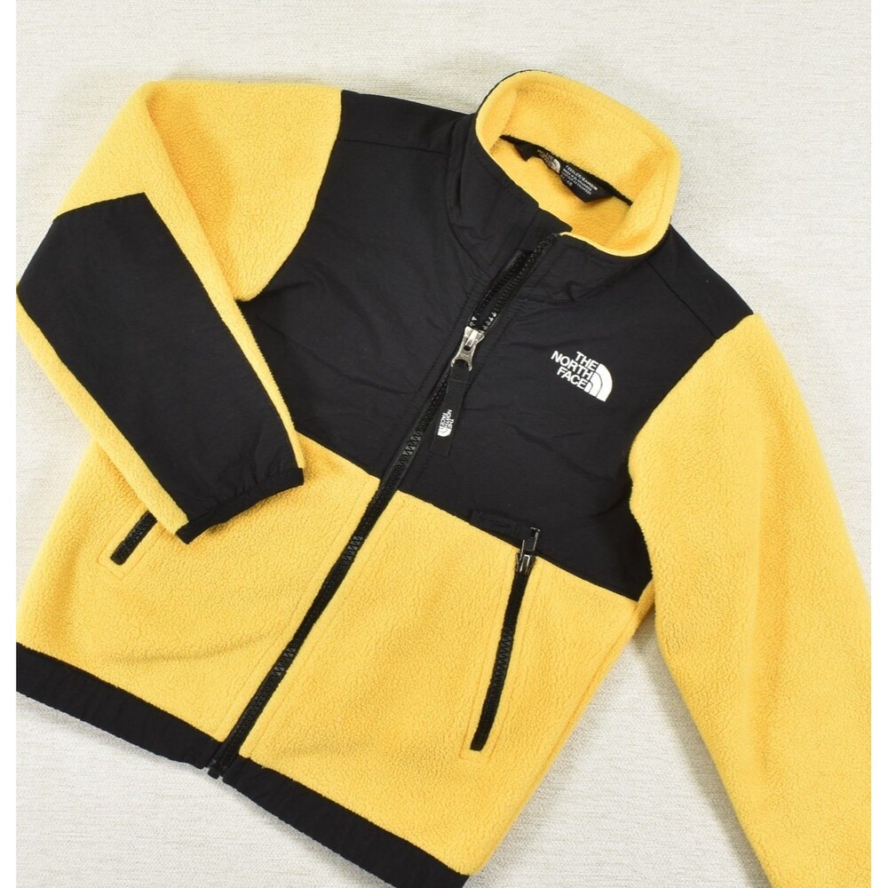 The North Face Denali Fleece Jacket Toddler 4T Yellow Black Full Zip Outdoor
